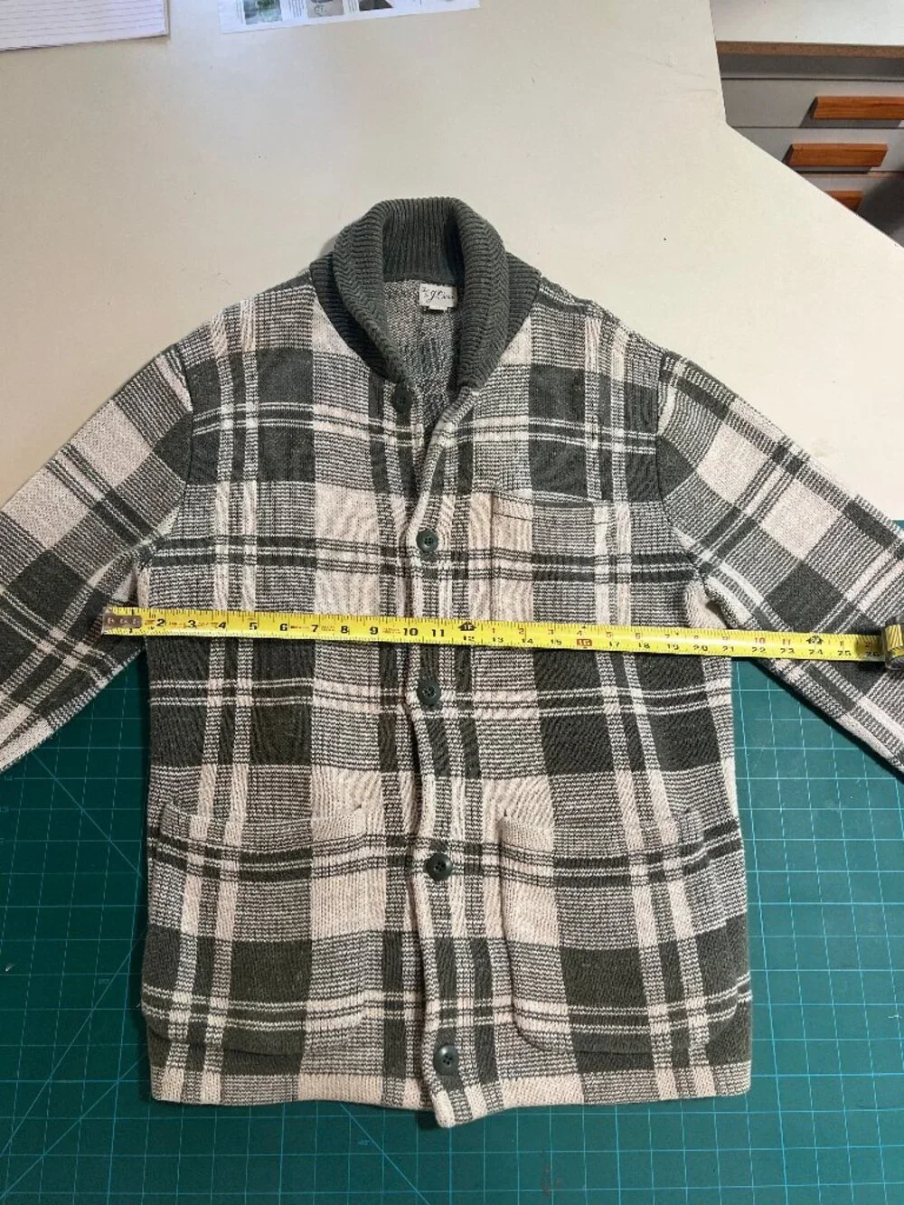 J Crew Men’s Cotton Knit Chore Jacket Sweater Medium